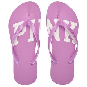 PINK Logo Light Purple Flip Flop Sandals